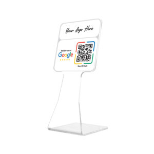 Premium Branded Perspex "Review Us on Google" QR Code Stand