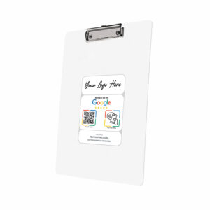 Branded PVC "Review Us on Google" QR Code & NFC Code Clipboard