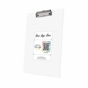 Branded PVC "Review Us on Google" QR Code Clipboard